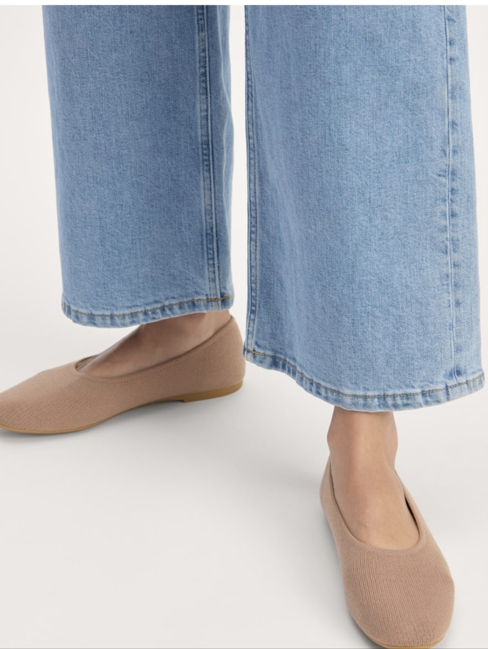 NEW Everlane The Day Glove ReKnit Ballet Flat Cinnamon Latte 9 - Picture 2 of 14